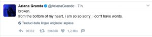 Foto Ariana Grande tweet