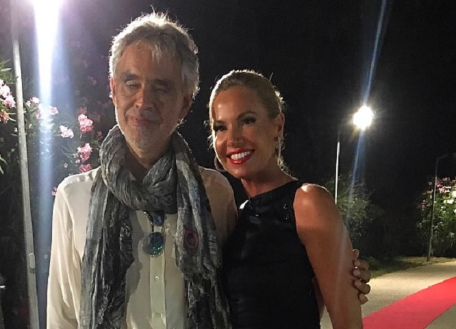 Foto Federica Panicucci con Bocelli