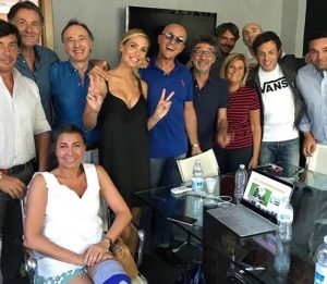 Foto Alfonso Signorini e Ilary Blasi al Gf vip