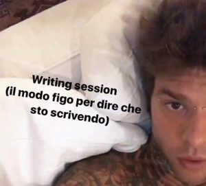 Foto Fedez a lavoro