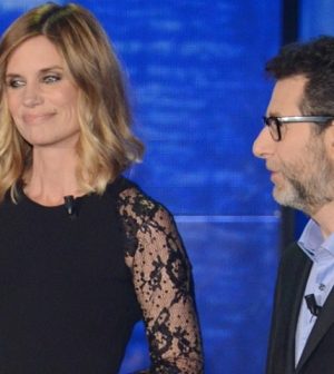 Foto Fabio Fazio e Filippa Lagerback a che tempo che fa