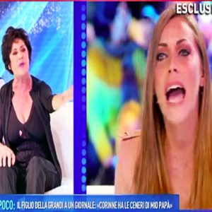 domenica live scontro Corinne Clery Karina cascella