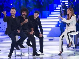 foto silvia toffanin con francesco renga, max pezzali e nek