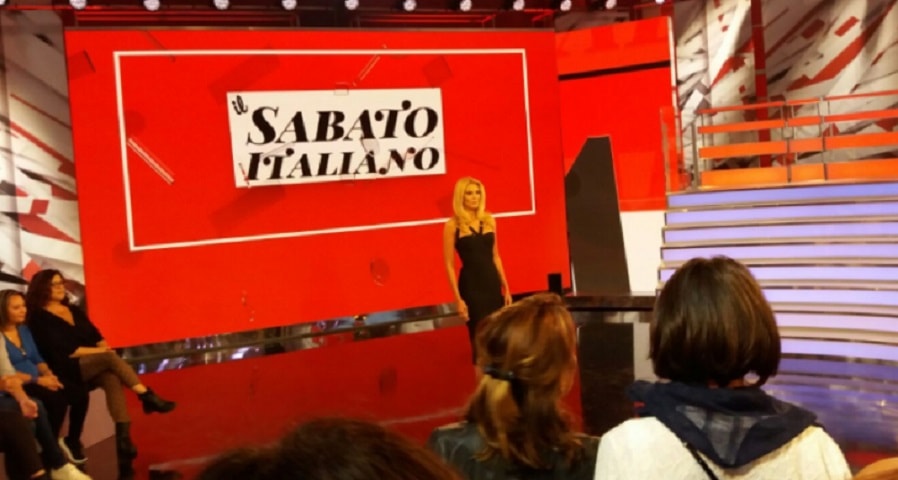 foto Eleonora Daniele studio il Sabato Italiano