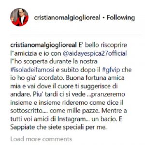 foto post di Cristiano Malgioglio