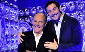 Foto di Gerry Scotti e suo figlio Edoardo in tv