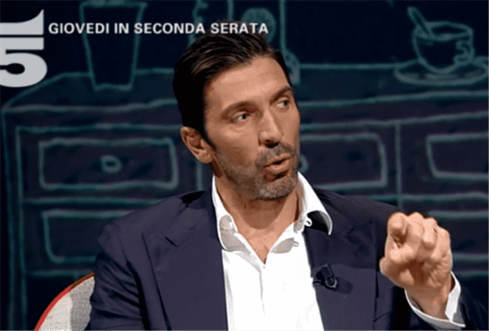 Foto di Gigi Buffon ospite a L'Intervista nella puntata di giovedì 15 febbraio 2018