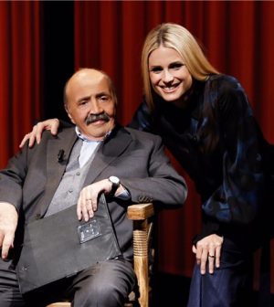 Foto di Michelle Hunziker, ospite a L'Intervista di Maurizio Costanzo