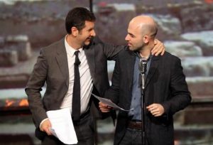 Foto Fabio Fazio e Roberto Saviano Che tempo che fa domenca