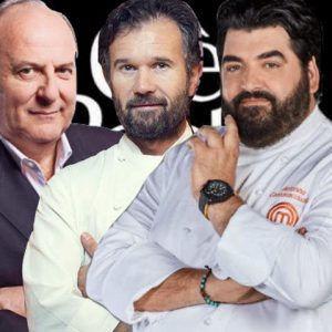 foto c'è posta per te gerry scotti Antonino cannavacciuolo Carlo cracco