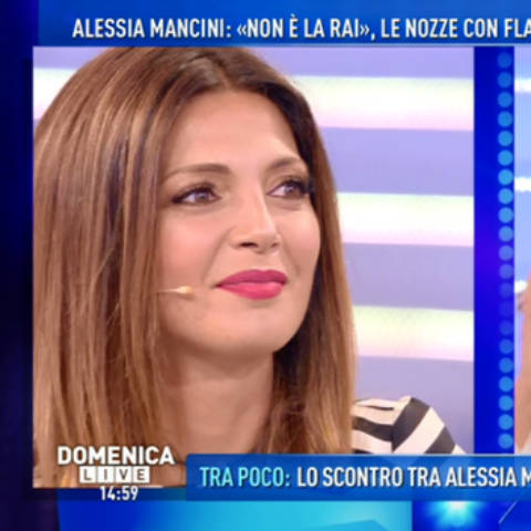 foto alessia mancini lite dietro le quinte domenica live cecilia capriotti