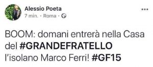 foto marco ferri al gf15