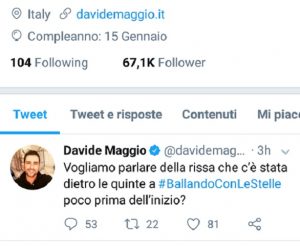 foto tweet davide maggio