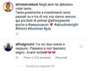 foto commenti tra simona ventura e signorini