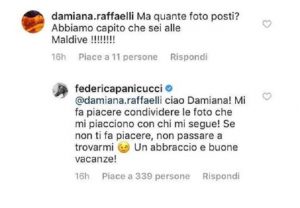 foto federica panicucci contro una fan