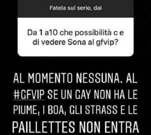 foto risposta davide maggio sulla partecipazione di claudio sona al gfvip