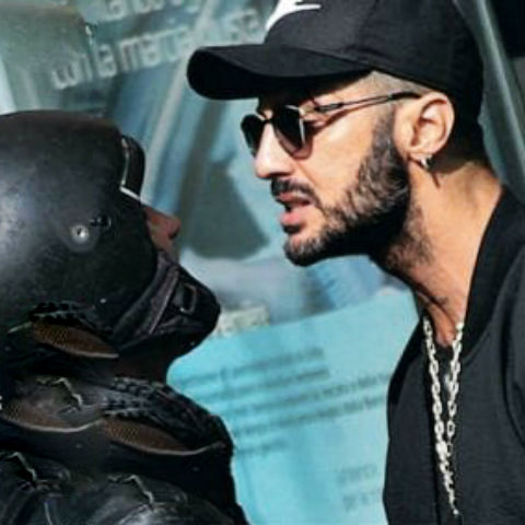 foto lite Fabrizio Corona paparazzo