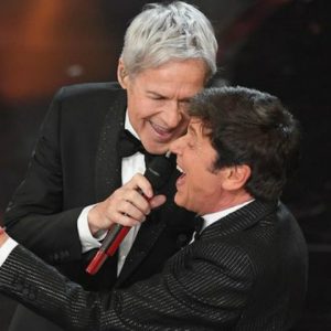 foto gianni Morandi Claudio Baglioni festival di sanremo