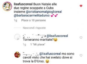 foto lisa fusco svela le vacanze di barbara d'urso e malgioglio