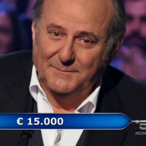 foto gerry scotti piange chi vuol essere milionario