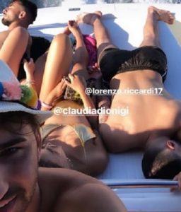 foto Claudia Dionigi e Lorenzo Riccardi in vacanza