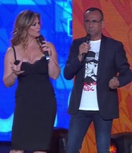 Foto Vanessa Incontrada e Carlo Conti ai Seat Music Awards