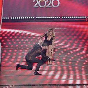 foto Sabrina Salerno caduta sanremo 2020