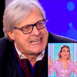 foto Vittorio sgarbi Barbara D'Urso lite video live non è la d'urso