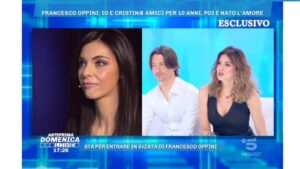 foto Alba Parietti Francesco Cristina a Domenica Live