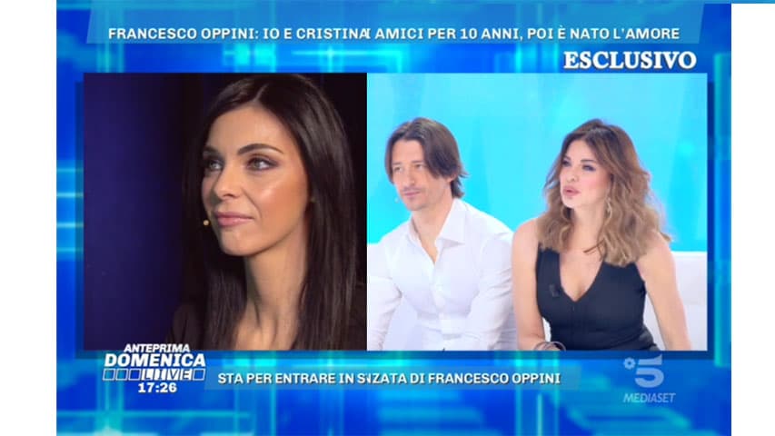 foto Alba Parietti Francesco Cristina a Domenica Live