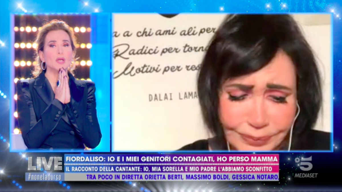 foto fiordaliso piange coronavirus live non è la d'urso