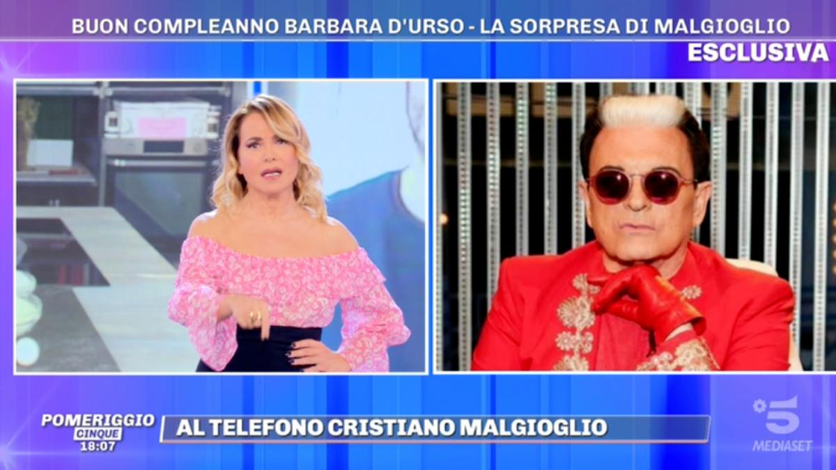 Foto Barbara d'Urso arrabbiata Malgioglio