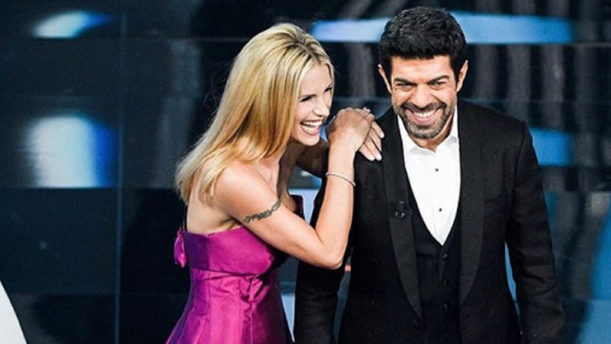 foto di Michelle Hunziker e Pierfrancesco Favino