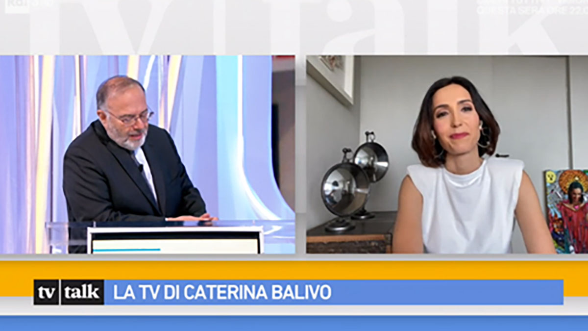 foto Massimo Bernardini Caterina Balivo a Tv Talk