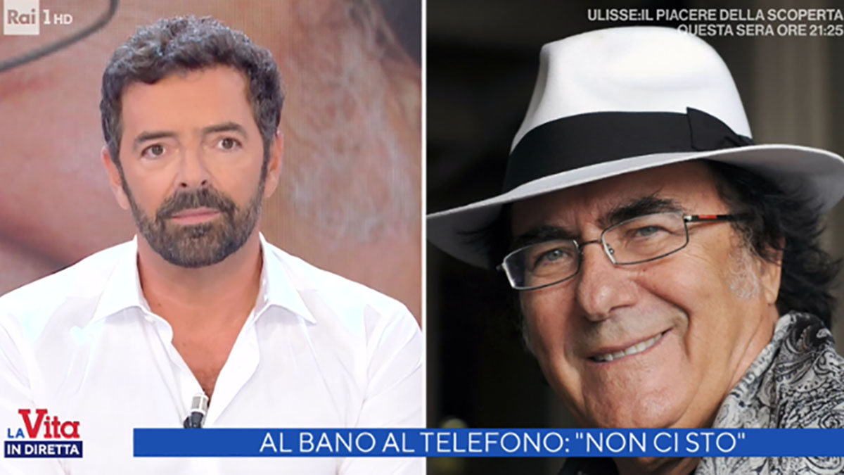 foto Alberto Matano Al Bano a La vita in diretta