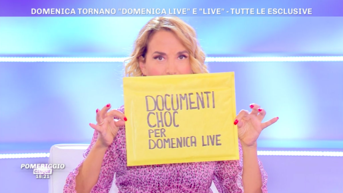 foto Barbara D'Urso domenica live anticipazioni