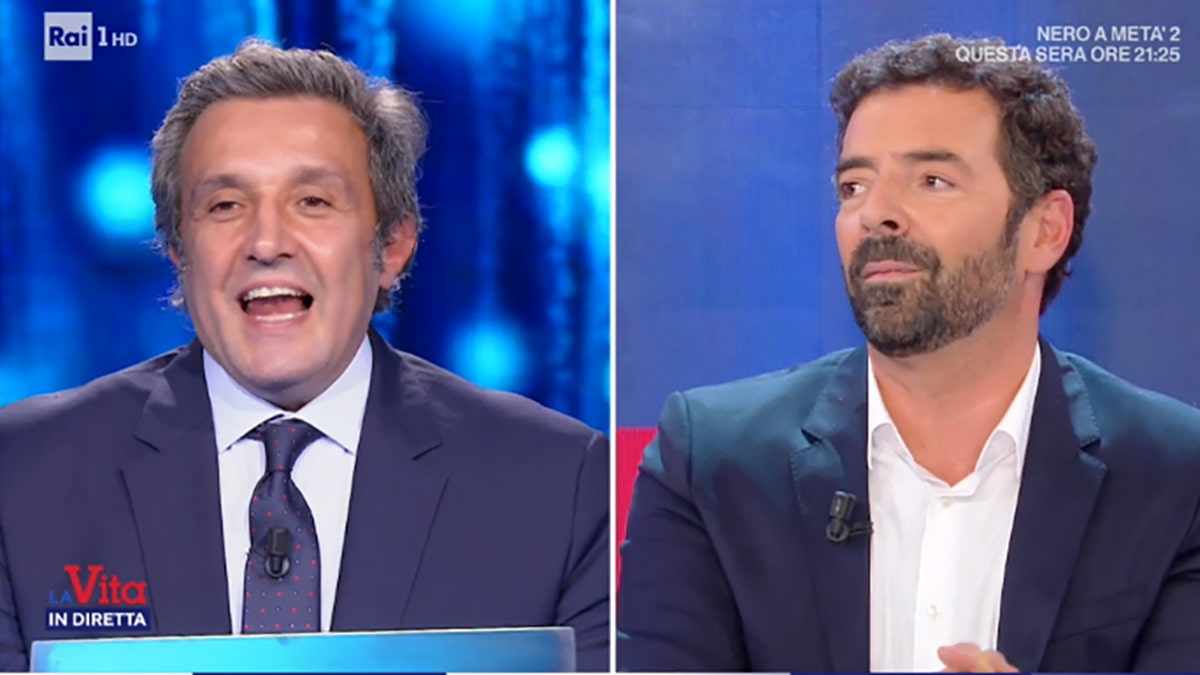 foto Flavio Insinna e Alberto Matano a La vita in diretta