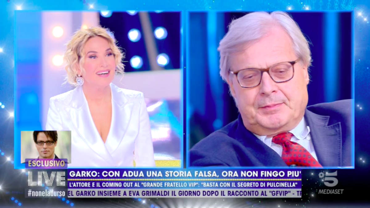 foto non è la d'urso Vittorio Sgarbi gabriel garko Eva Grimaldi