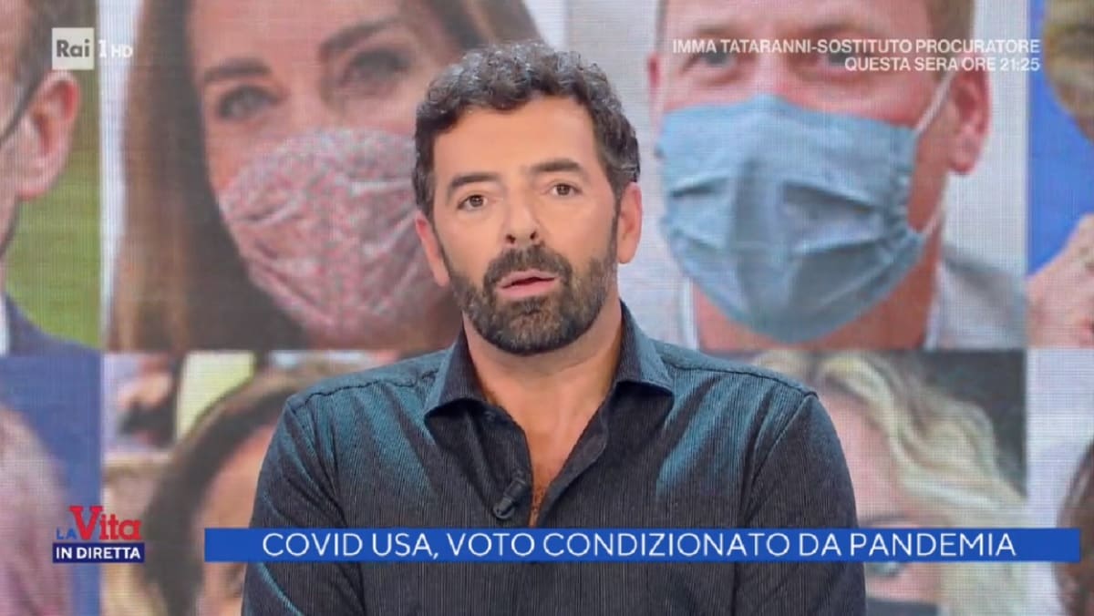 foto di Alberto Matano a La vita in diretta del 13 ottobre