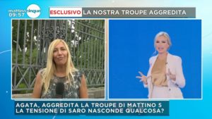 foto Mattino 5 troupe aggredita