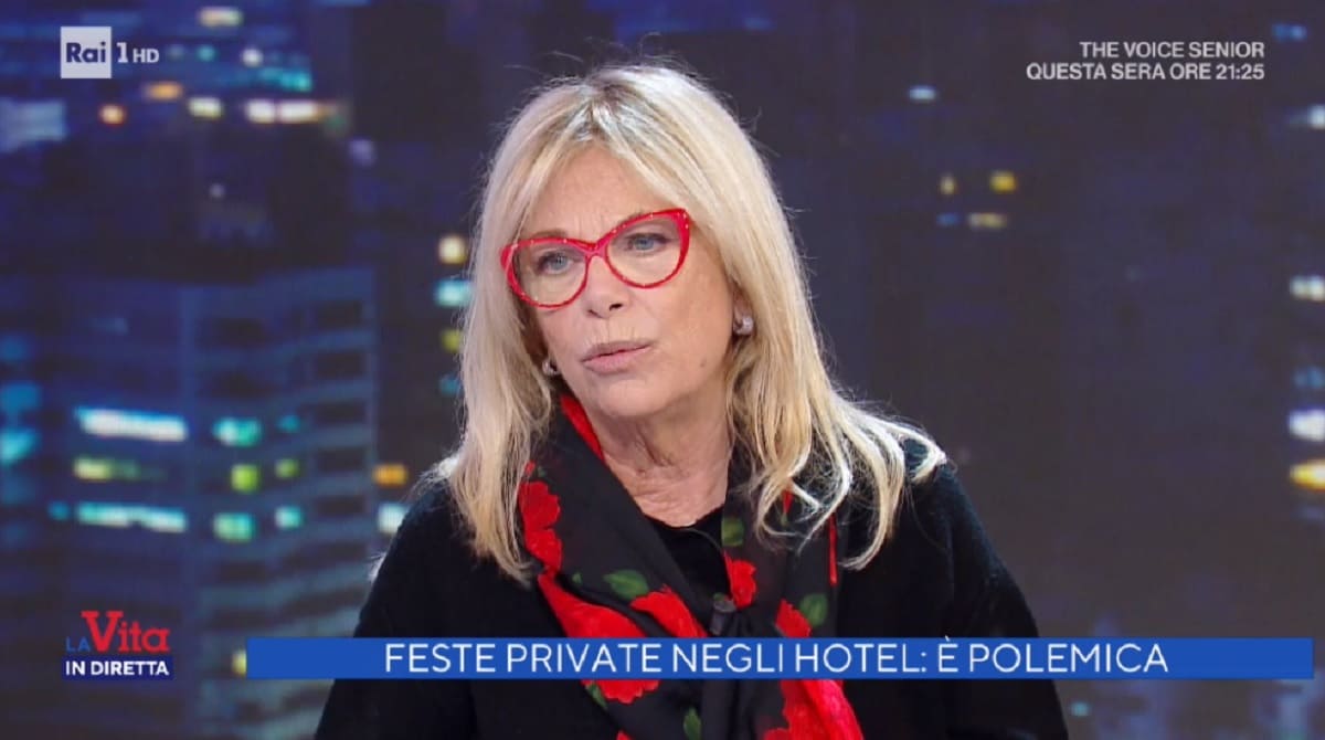 foto di Rita Dalla Chiesa a La vita in diretta del 4 dicembre