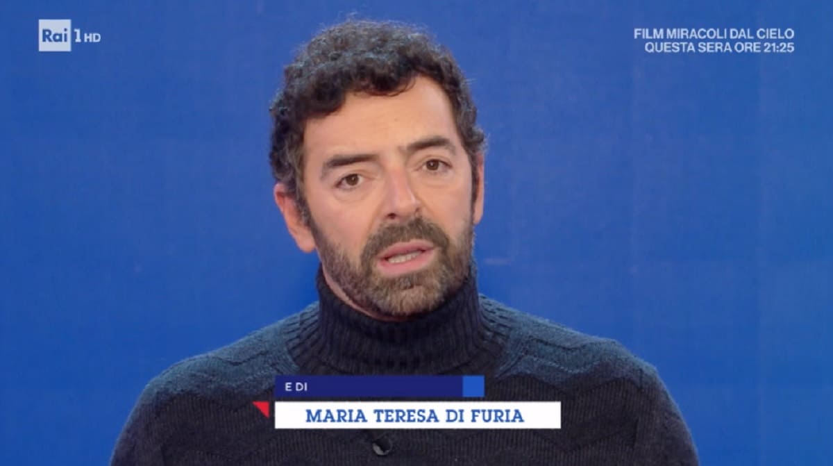 foto di Alberto Matano a La vita in diretta dell'8 gennaio