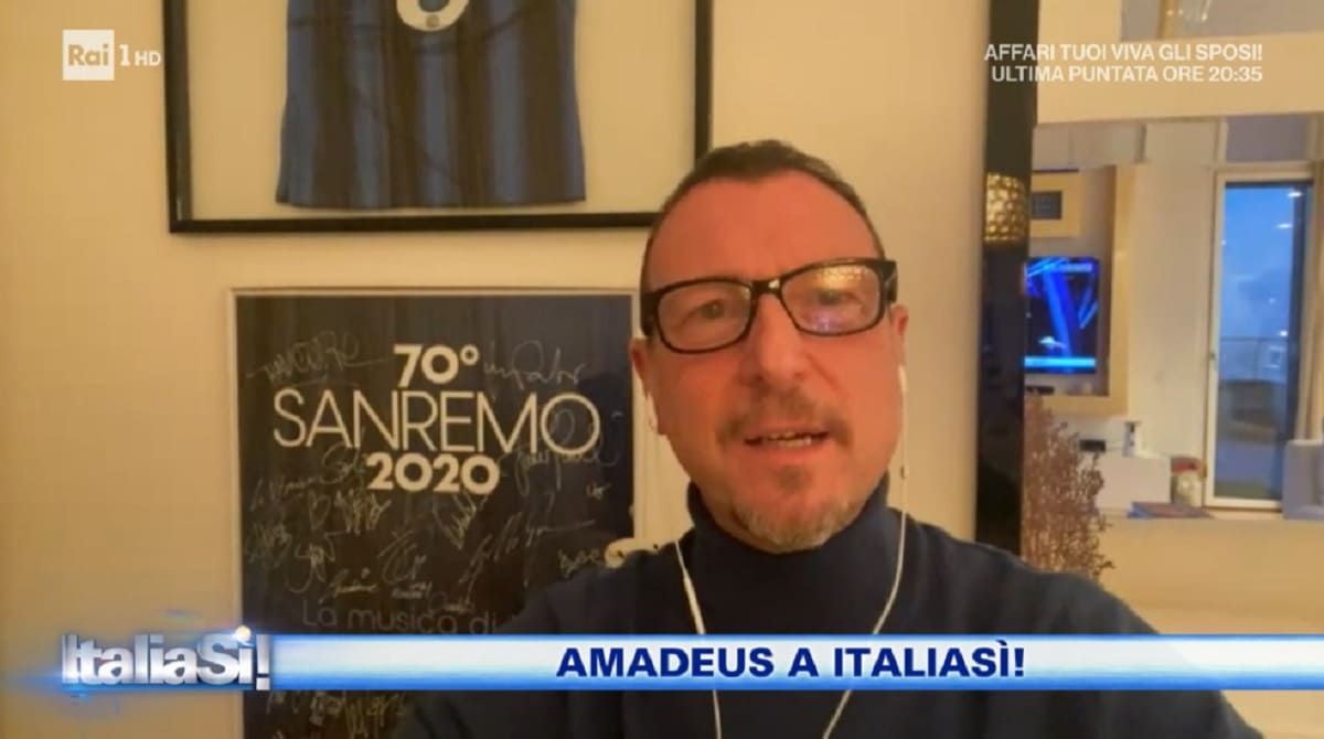 foto di Amadeus a Italia Si