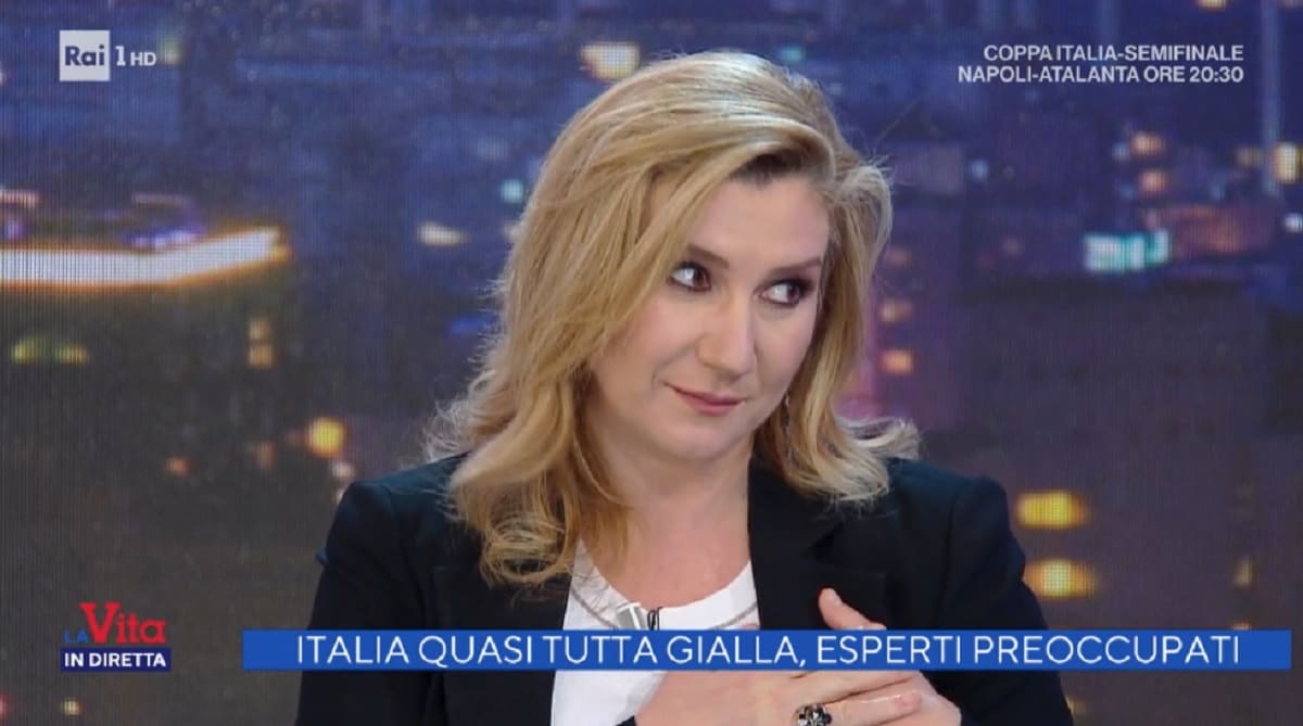 foto di Serena Bortone a La vita in diretta del 3 febbraio