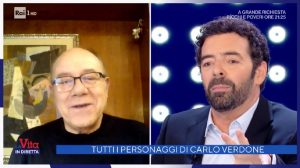 foto di Alberto Matano e Carlo Verdone