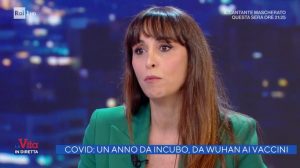 foto di Benedetta Parodi a La vita in diretta del 19 febbraio