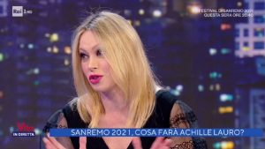 foto di Anna Falchi a La vita in diretta del 2 marzo