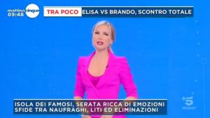 foto Federica Panicucci Mattino Cinque 23 marzo