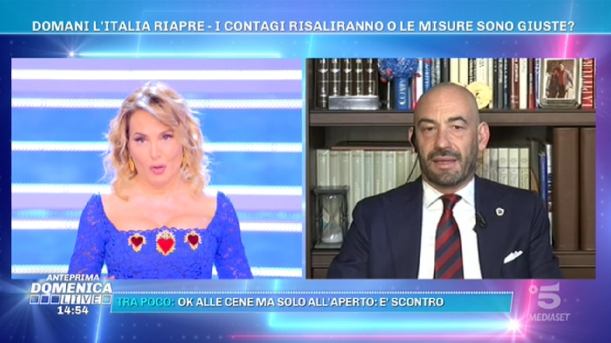 Foto Domenica Live Barbara d'Urso e Bassetti