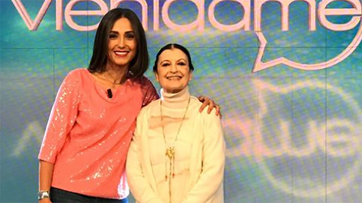 foto Caterina Balivo e Carla Fracci a Vieni da me